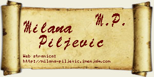 Milana Piljević vizit kartica